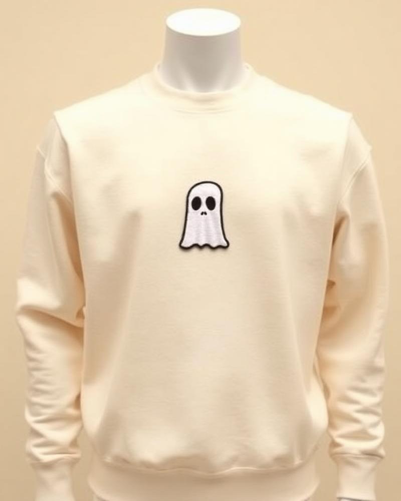 Cream Embroidered Crew