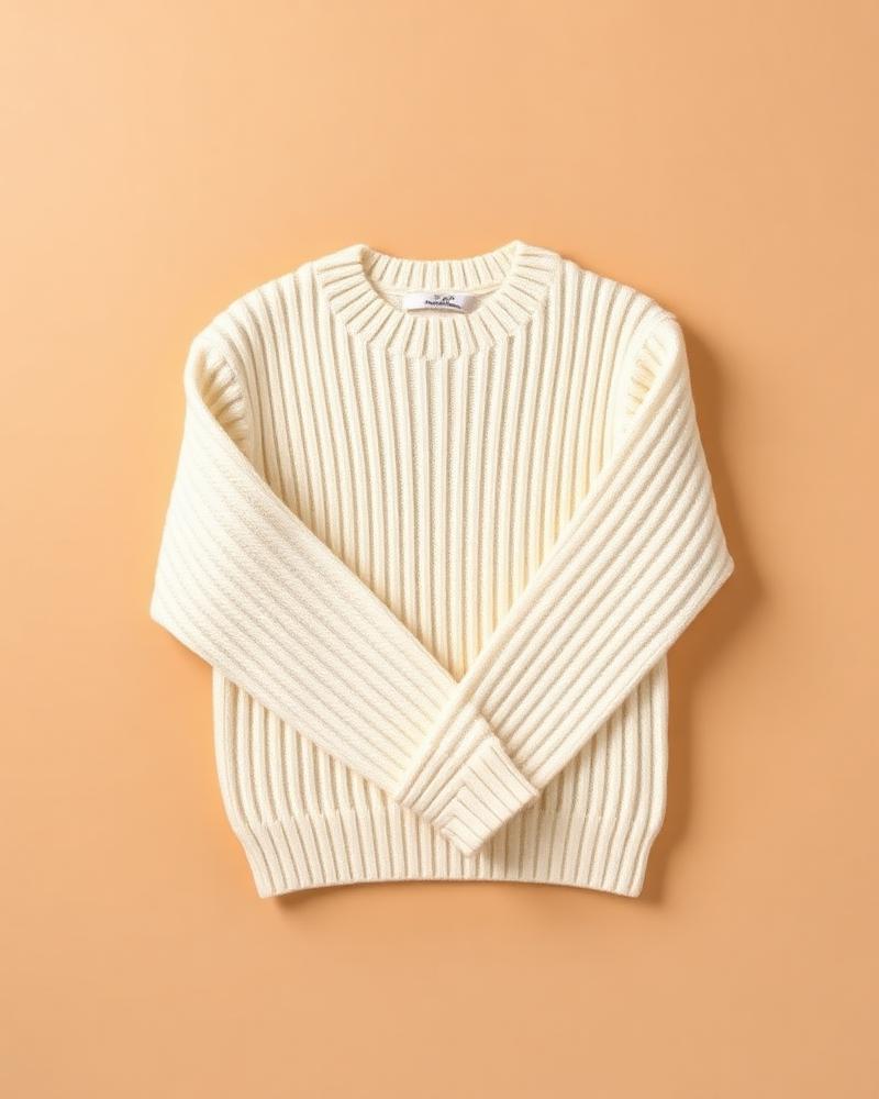 Cream Ribbed Knit