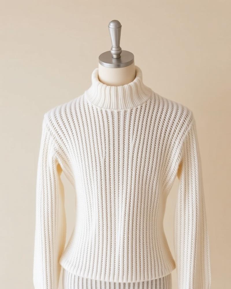 Mock Neck Knit — Ivory