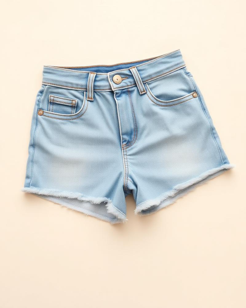 Light Wash Denim Short