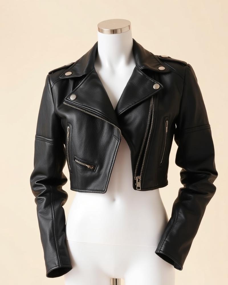 Cropped Moto Jacket