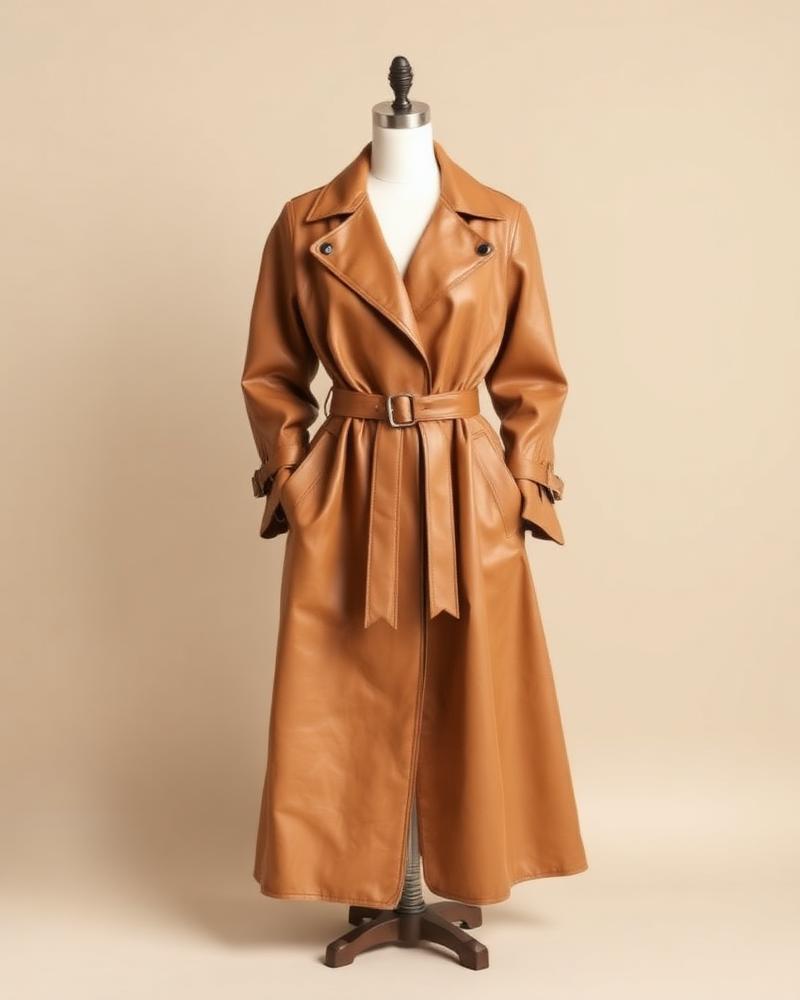Vegan Leather Trench