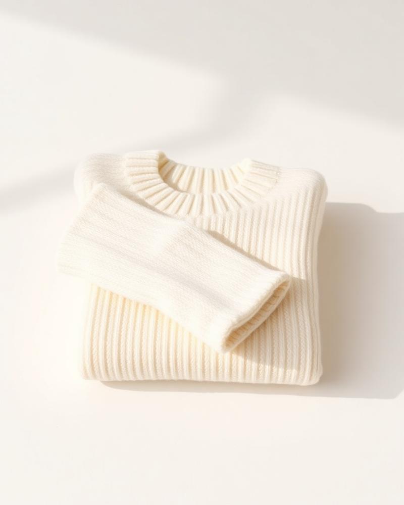 Cream Ribbed Knit